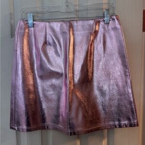 Pink Metallic mini skirt